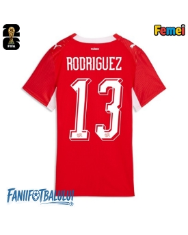 Elveția Ricardo Rodriguez #13 Echipament de Fotbal Replică Mondial 2026 Femei Acasa